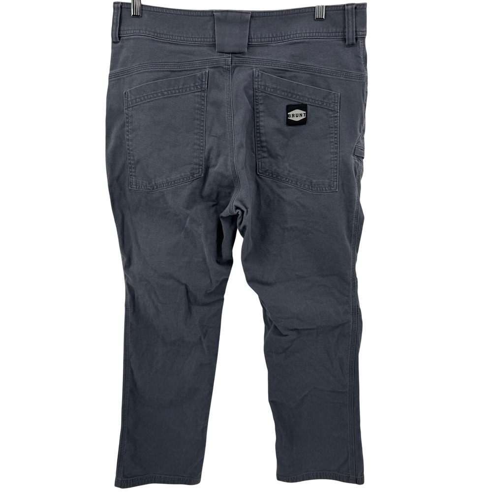 BRUNT The Torra Work Pant Mens 34x30 Grey Articulated Knee Utility Trousers